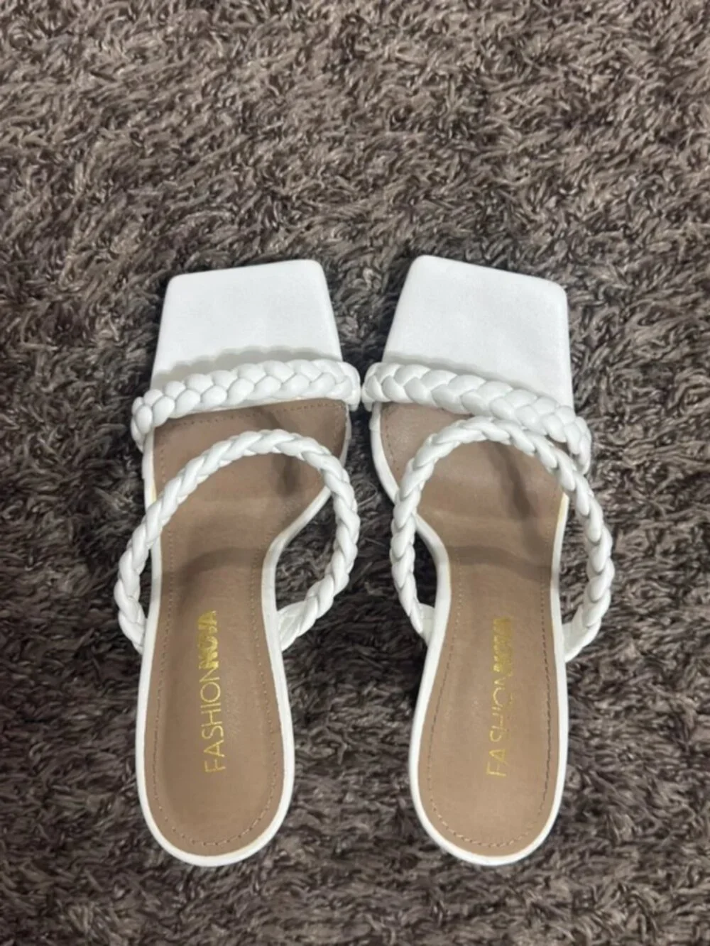 White high heels